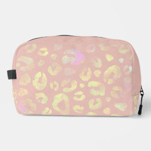Metallic roze luipaard patroon toilettasje