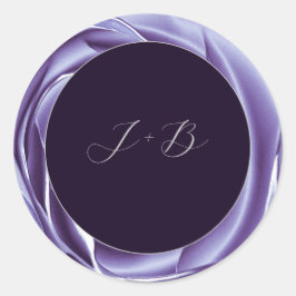 Metallic Roze Paarse Ronde Sticker