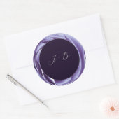 Metallic Roze Paarse Ronde Sticker (Envelop)
