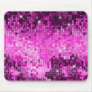 Metallic roze reeksen bekijken Disco Mirrors Bling Muismat