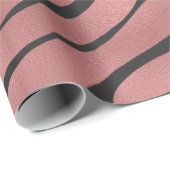 Metallic roze Zebra Patroon Cadeaupapier (Rol Hoek)