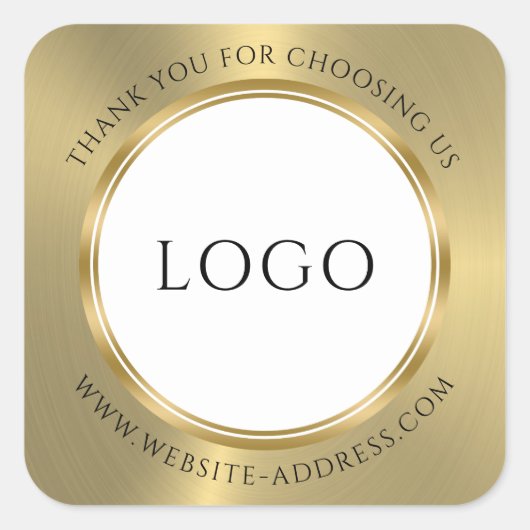 Metallic Shiny Gold Classic Round Sticker (Voorkant)