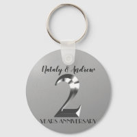 Metallic Silver 2th Wedding Jubileum