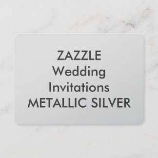 METALLIC SILVER 5" x 3,5" Uitnodigingen voor het H