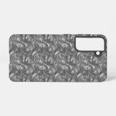 Metallic Silver Abstract Design voor Samsung Galaxy Hoesje (Achterkant horizontaal)