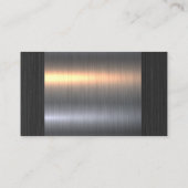 Metallic Silver Black Texture Background Visitekaartje (Achterkant)