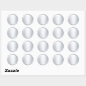Metallic Silver Blank Custom Sjabloon Tekst toevoe Ronde Sticker (Vel)
