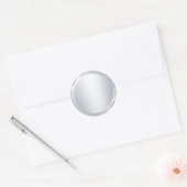 Metallic Silver Blank Custom Sjabloon Tekst toevoe Ronde Sticker (Envelop)