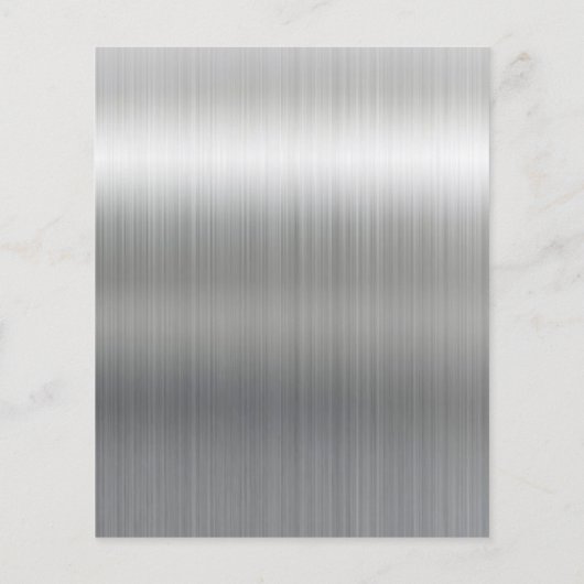 Metallic Silver Business Logo QR Code Promotie Flyer (Achterkant)