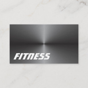 Metallic Silver Gray Fitness Sport Trendy Visitekaartje