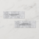 Metallic Silver Gray Minimalist Professional Mini Visitekaartje (Voorkant / Achterkant)