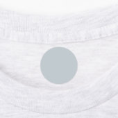 Metallic Silver Iron-On Label 1 inch Rond (Aangebracht)