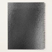 Metallic Silver Personnalisé Un An Planificateur H (Dos)