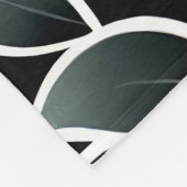 Metallic Silver Roses With Dark Green Leaves Fleece Deken (Hoek)