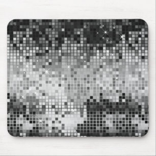 Metallic Silver Sequins Look Disco Mirrors Bling Muismat