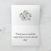 Metallic Sinaasappel, bruids boeket bruiloft dank  Bedankkaart (Binnen)