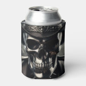 Metallic Skull Cowboy Koelbox Blikjeskoeler (Blikje Voorkant)