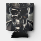 Metallic Skull Cowboy Koelbox Blikjeskoeler (Voorkant)