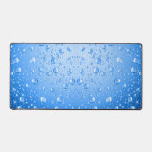 Metallic Sky Blue Rain druppels Bureaumat (Voorkant)