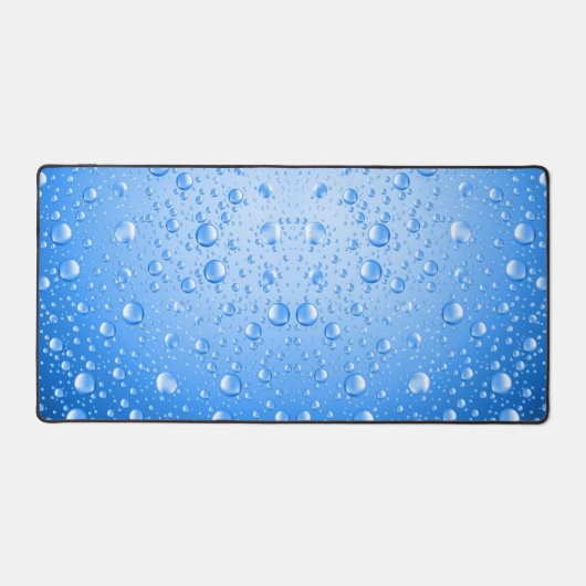 Metallic Sky Blue Rain druppels Bureaumat (Voorkant)