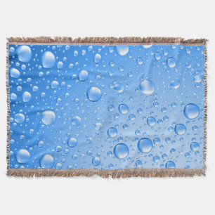 Metallic Sky Blue Rain druppels Deken