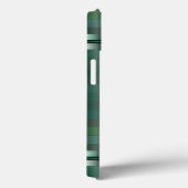 Metallic Soft Green Stripes Patroonmonogram Case-Mate iPhone Case (Achterkant / Rechts)