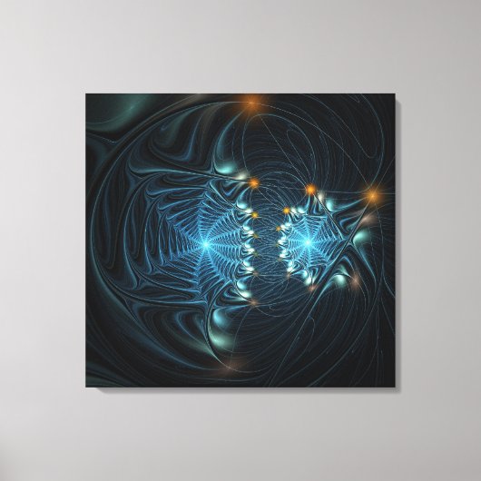 Metallic spider Webs Canvas Afdruk (Voorkant)