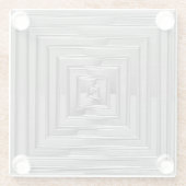 Metallic Squares Glazen Onderzetter (Achterkant)