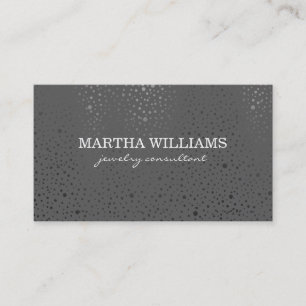 Metallic Stippen Pattern Grey Visitekaartje