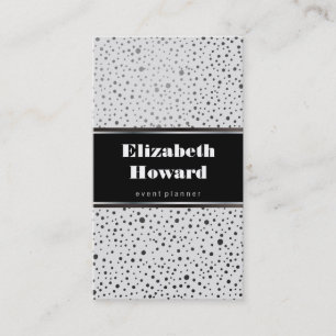 Metallic Stippen Pattern White Visitekaartje
