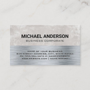 Metallic Textuur   Grungy Achtergrond Visitekaartje