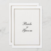 Metallic trouwuitnodiging personaliseren kaart (Voorkant / Achterkant)