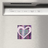 Metallic Violet Heart Save the Date Magnet Magneet (Insitu (Vaatwasser))