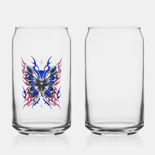 Metallic Vlinder Blauwe Roze Vlam Vleugels – Gotis Blikvorm Glas