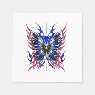 Metallic Vlinder Blauwe Roze Vlam Vleugels – Gotis Servet