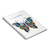 Metallic vlinder dankbaarheid Notitieboek (Rechterzijde)