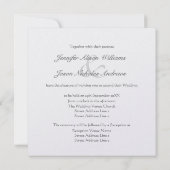 Metallic Wedding Invitation Celtic Monogram E Kaart (Achterkant)