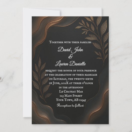 Metallic Whisper Photo Invitation (Devant)