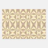 Metallic White Gold Platinum Kerstmis Inpakpapier Vel (Voorkant 2)