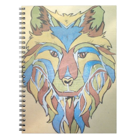 Metallic Wolf Notitieboek (Voorkant)