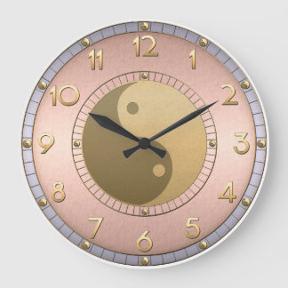 Metallic Yin Yang Clock Grote Klok