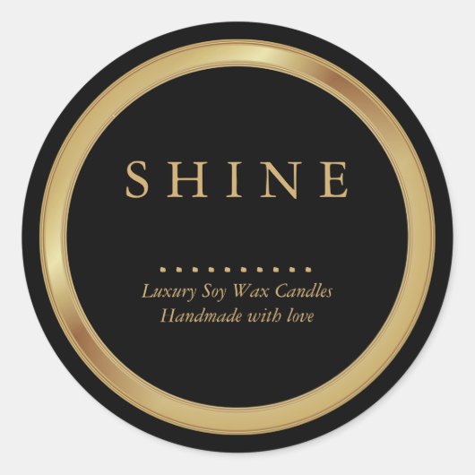 Metallic zacht goud en zwarte labels (Voorkant)