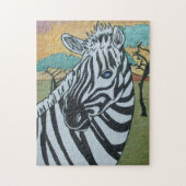 Metallic Zebra Puzzle Legpuzzel (Verticaal)