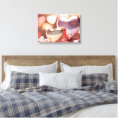 "Metallic" ziet er goud, zilver en Roos uit Canvas Afdruk (Insitu (Slaapkamer))
