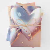 "Metallic" ziet er goud, zilver en Roos uit Inpakpapier Vel (In situ)