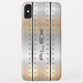 Metallic zilver geometrisch modern design Case-Mate iPhone case (Achterkant)
