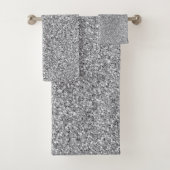 Metallic zilver Glitter Bad Handdoek (Insitu)