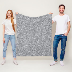 Metallic zilver Glitter Fleece Deken