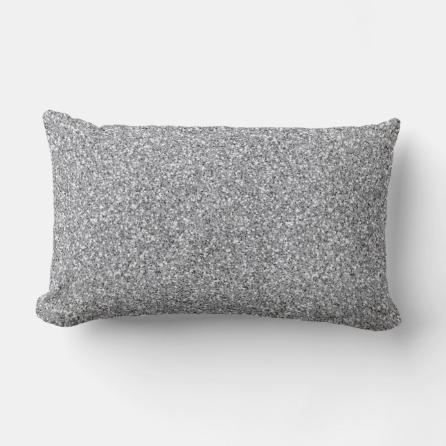 Metallic zilver Glitter Kussen (Voorkant)