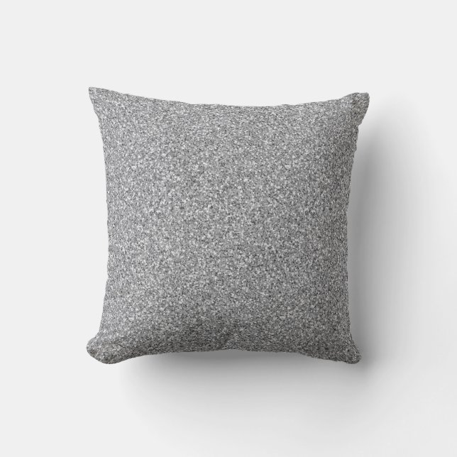 Metallic zilver Glitter Kussen (Voorkant)
